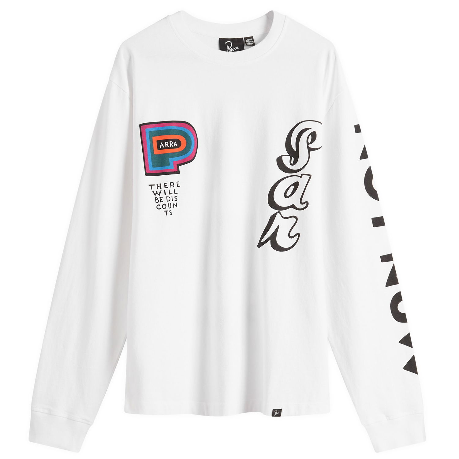 Tričko By Parra Parra Long Sleeve T-Shirt There Will Be Discounts Biela | 53430-WHT, 1