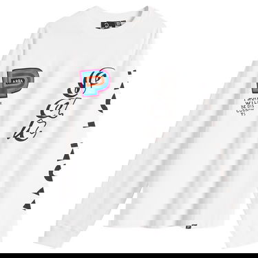 Tričko By Parra Parra Long Sleeve T-Shirt There Will Be Discounts Biela | 53430-WHT, 1