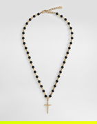 Dolce & Gabbana Beaded Cross Pendant Necklace