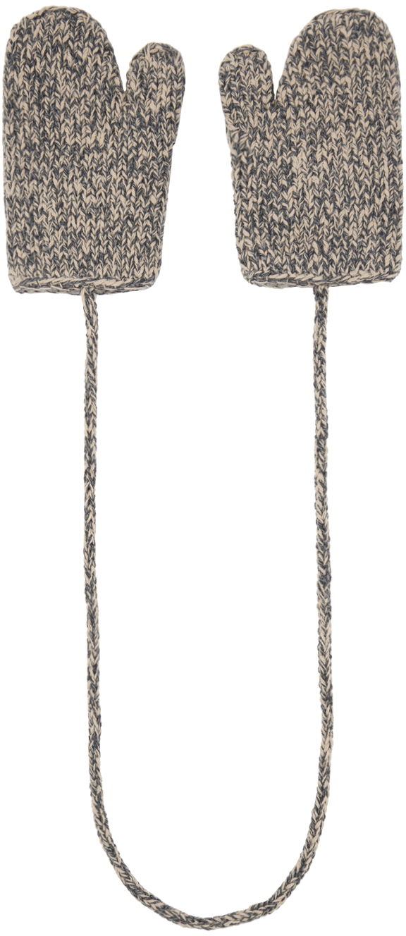 Rukavice Maison Margiela Shetland Wool Mittens Šedá | S50TS0043 M13067, 1