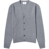 Sveter AMI Tonal Heart Cashmere Cardigan Šedá | HKC127-005-055, 1