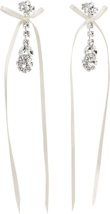 Náušnice Simone Rocha Simone Rocha Victorian Bow Ribbon Drip Earrings Ružová | ERG526 0903, 4