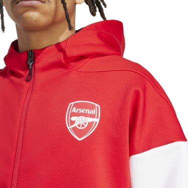 Mikina adidas Originals Arsenal FC Z.N.E. Anthem Full-Zip Hoodie Červená | jm9409, 4
