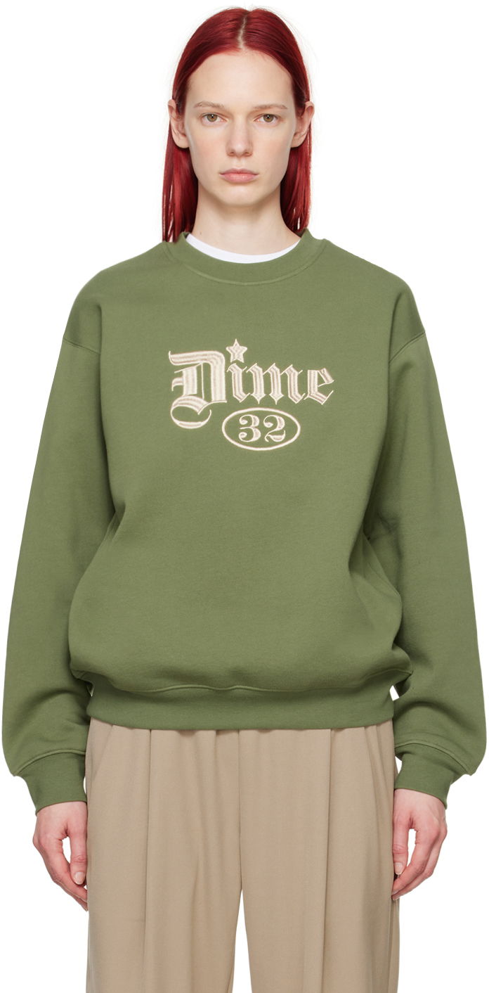 Mikina Dime Khaki Exe Sweatshirt Zelené | DIMESP2416GRN