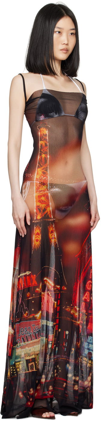 Šaty Jean Paul Gaultier Jean Paul Gaultier Cowl Neck Maxi Dress Červená | 24/30-F-RO253-T552-00301550, 1