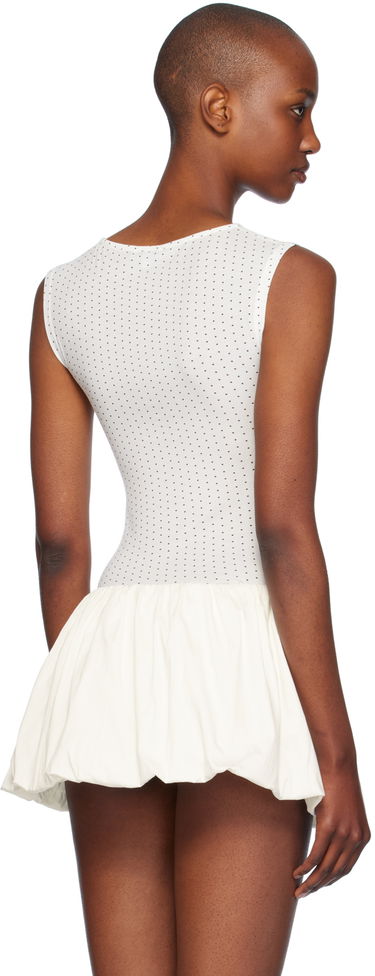 Šaty Miaou Miaou Kelly Dotted Peplum Top Biela | 7185TJBBKD, 2