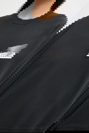 Mikina Maison Margiela Printed Cotton Sweatshirt Čierna | S62GU0143.M25024.899, 3