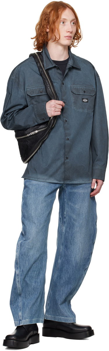 Košeľa Alexander Wang Alexander Wang Oversized Workwear Shirt Modrá | 6WC1251086, 3