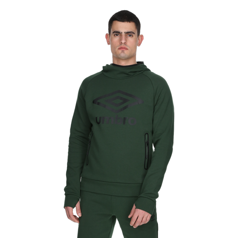 Mikina Umbro Graphic Pullover Hoodie with Zippered Pockets Zelené | UMA251M608-61