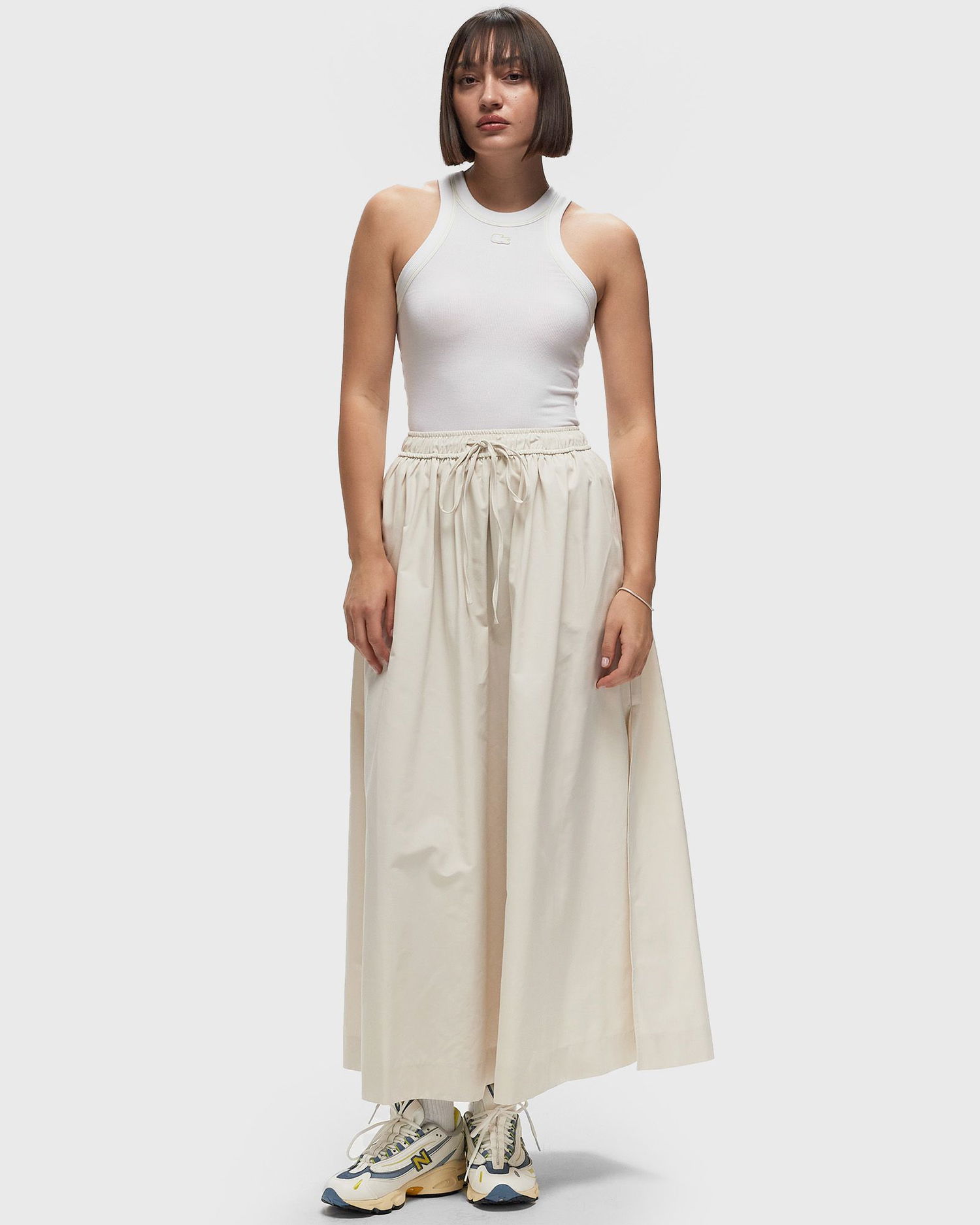 Tielko Lacoste White Contrast-Stitched Tank Top Biela | TF2558-001, 1