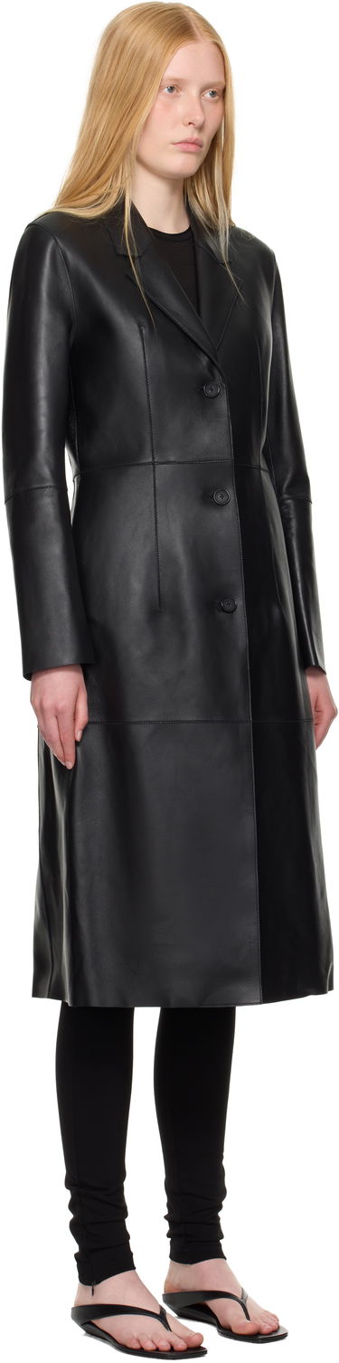 Kabáty TOTEME TOTEME Slim Leather Coat Čierna | 252-WRO0191-LE0056, 1