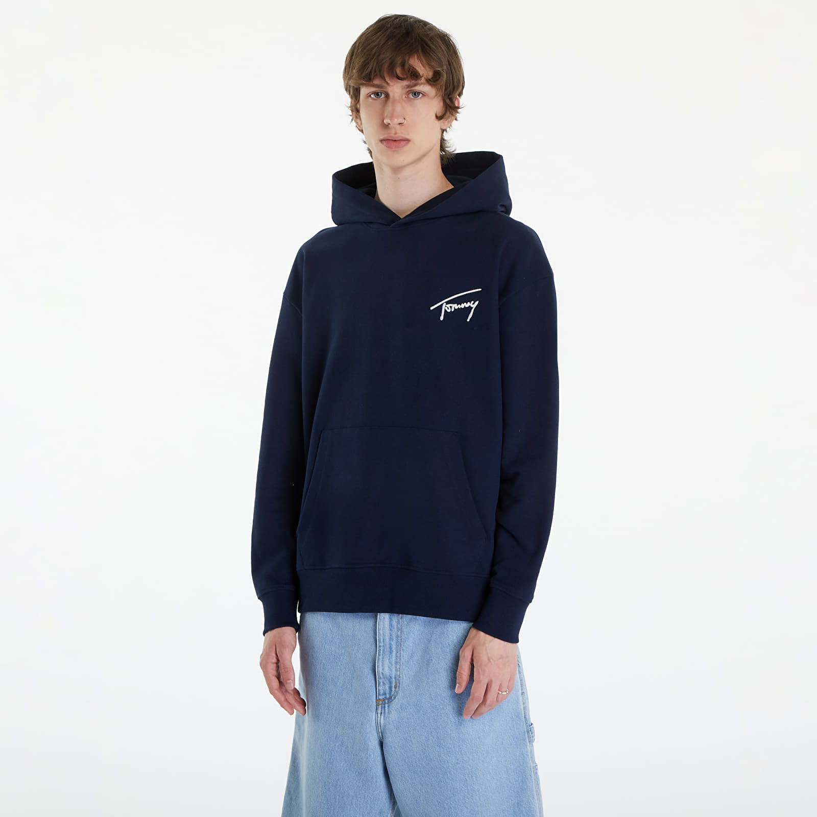 Relaxed Signature Hoodie Blue