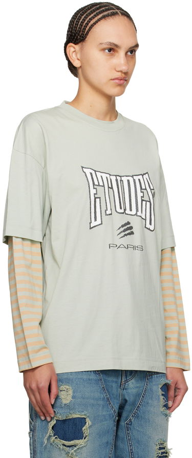 Tričko Études Études Boxing Pigeon Long Sleeve T-Shirt Zelené | E24MM182A00741, 4