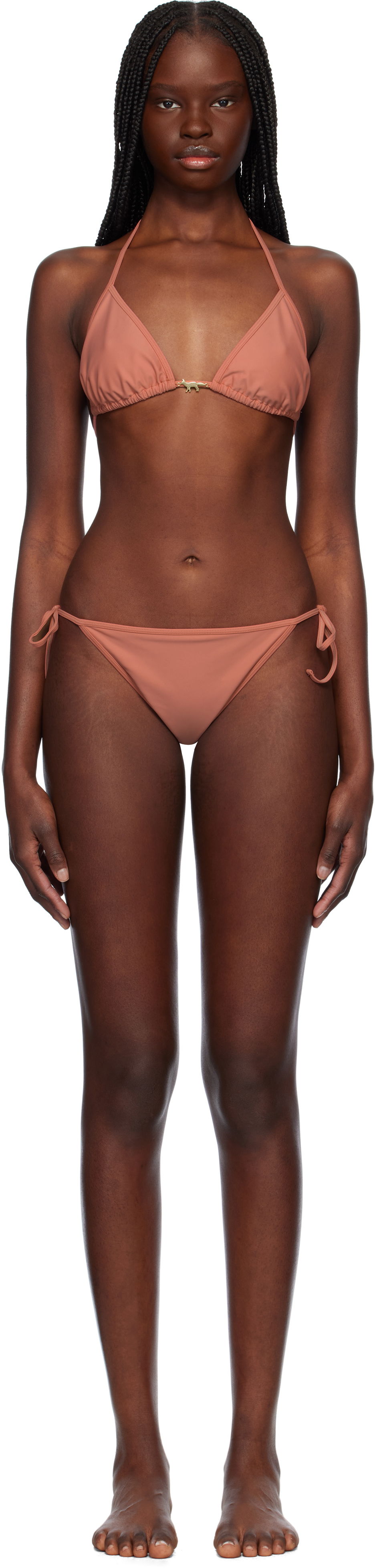 Plavky MAISON KITSUNÉ Maison Kitsuné Baby Fox Bikini Set Ružová | OW03201KQ0001, 0