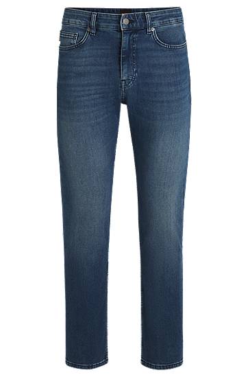 Džínsy BOSS Delaware Slim-Fit Comfort-Stretch Jeans Modrá | 50524008, 0