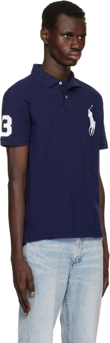 Polo tričko Polo by Ralph Lauren Ralph Lauren Custom Slim Fit Big Pony Mesh Polo Navy | 710688969004, 1