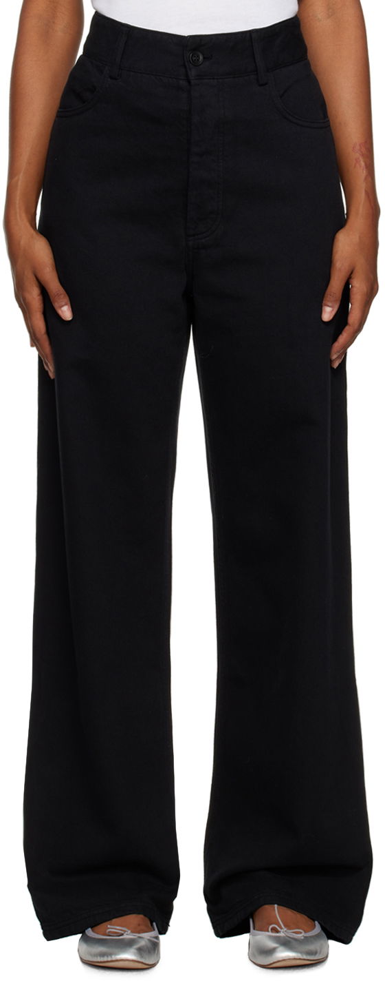 Džínsy Baserange Baserange Navalo Wide-Leg Trousers Čierna | TRNA-COB-WI23, 0