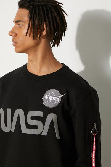 Sveter Alpha Industries NASA Reflective Crew Sweat Čierna | 178309-03, 4