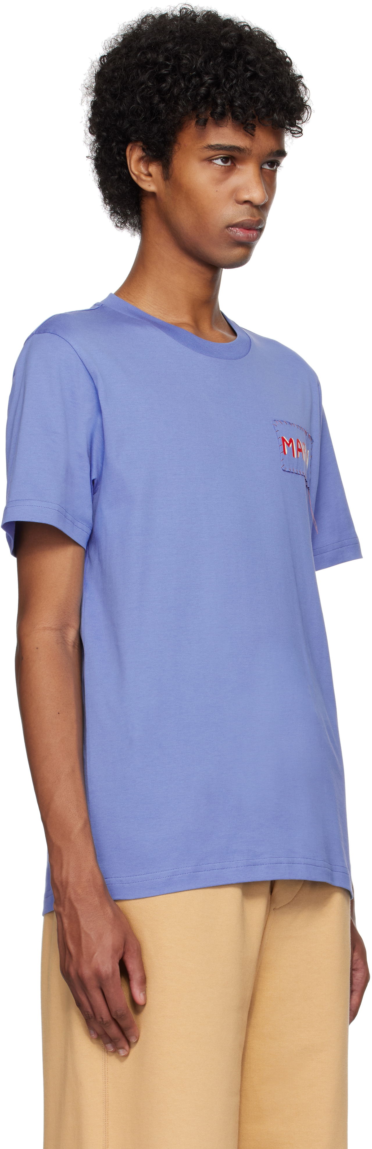 Tričko Marni Marni Logo Patch T-Shirt Fialová | HUMU0198X0 UTC446, 1