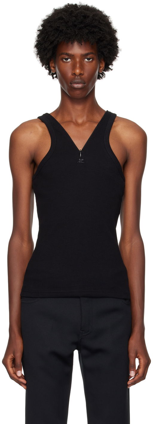 Tielko Courrèges Courrèges Zipped Tank Top Čierna | 324JDE078JS0121, 0