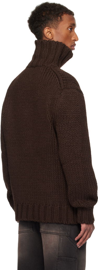 Sveter We11done We11done Chunky Turtleneck Sweater Hnedá | WD-KT3-24-651-U-BR, 2