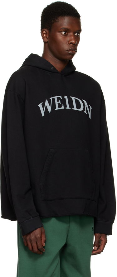 Mikina We11done Distressed Hoodie Čierna | WD-TH3-22-716-U-BK, 1