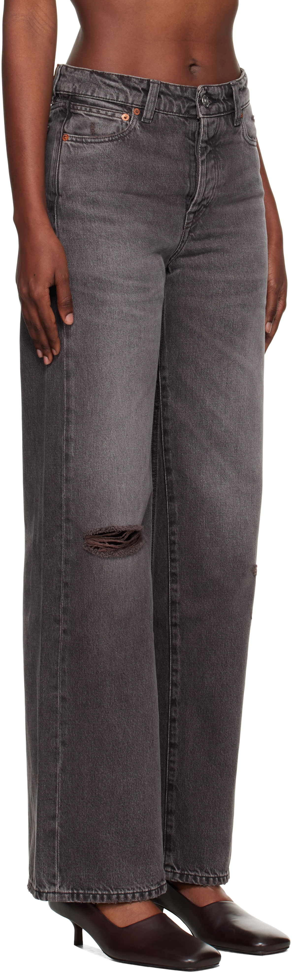 Džínsy OUR LEGACY Our Legacy Treble Cut Jeans Šedá | W4255TH, 1
