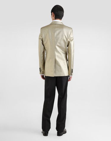 Košeľa Dolce & Gabbana Single-breasted Lamé Jacquard Tuxedo Jacket Béžová | G2QU6TFJODVS0997, 2