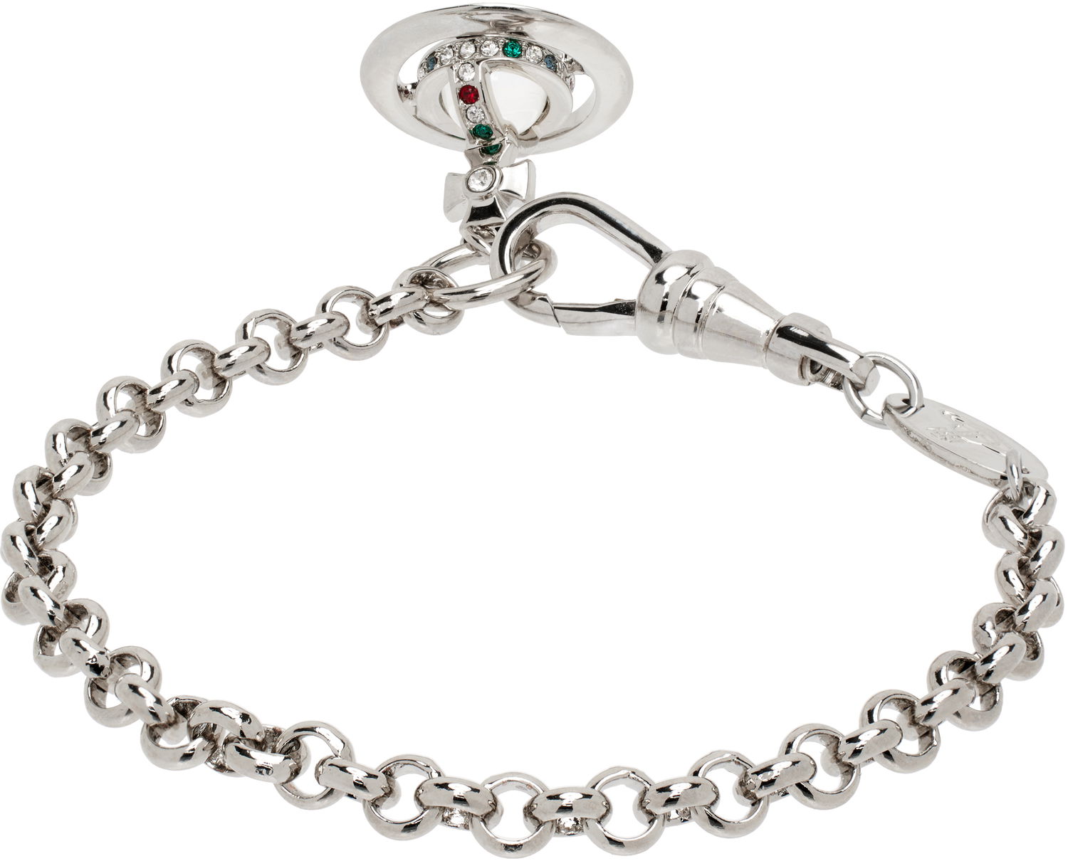 Náramok Vivienne Westwood Chain Bracelet with Crystal Orb Pendant Metalická | 61020057-02P019-CN, 1