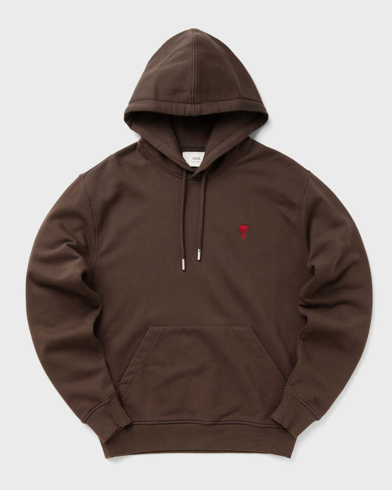 Mikina AMI Brown Embroidered Hoodie XXL Hnedá | USW235.730-221, 0