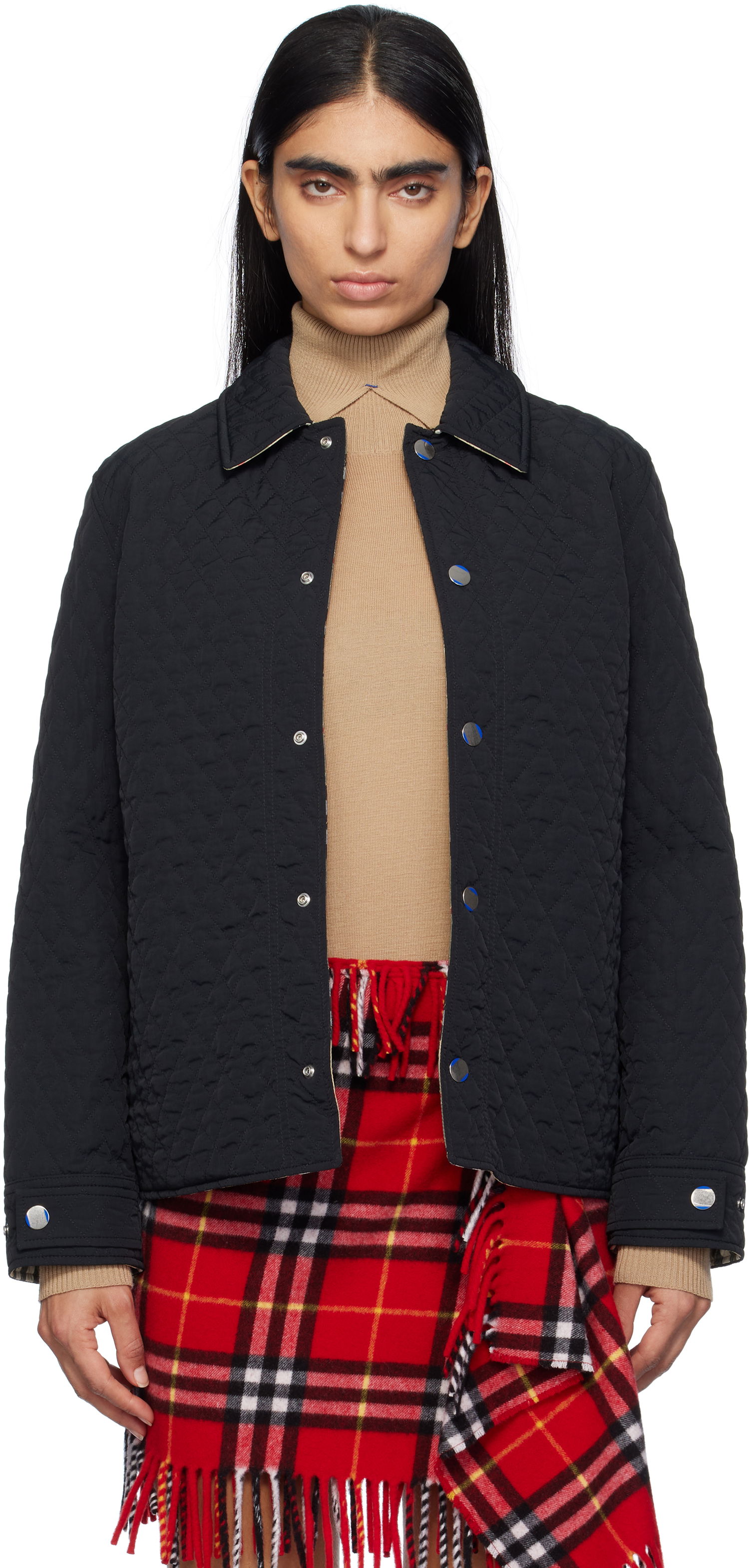 Bunda Burberry Reversible Quilted Jacket Čierna | 8093887, 0