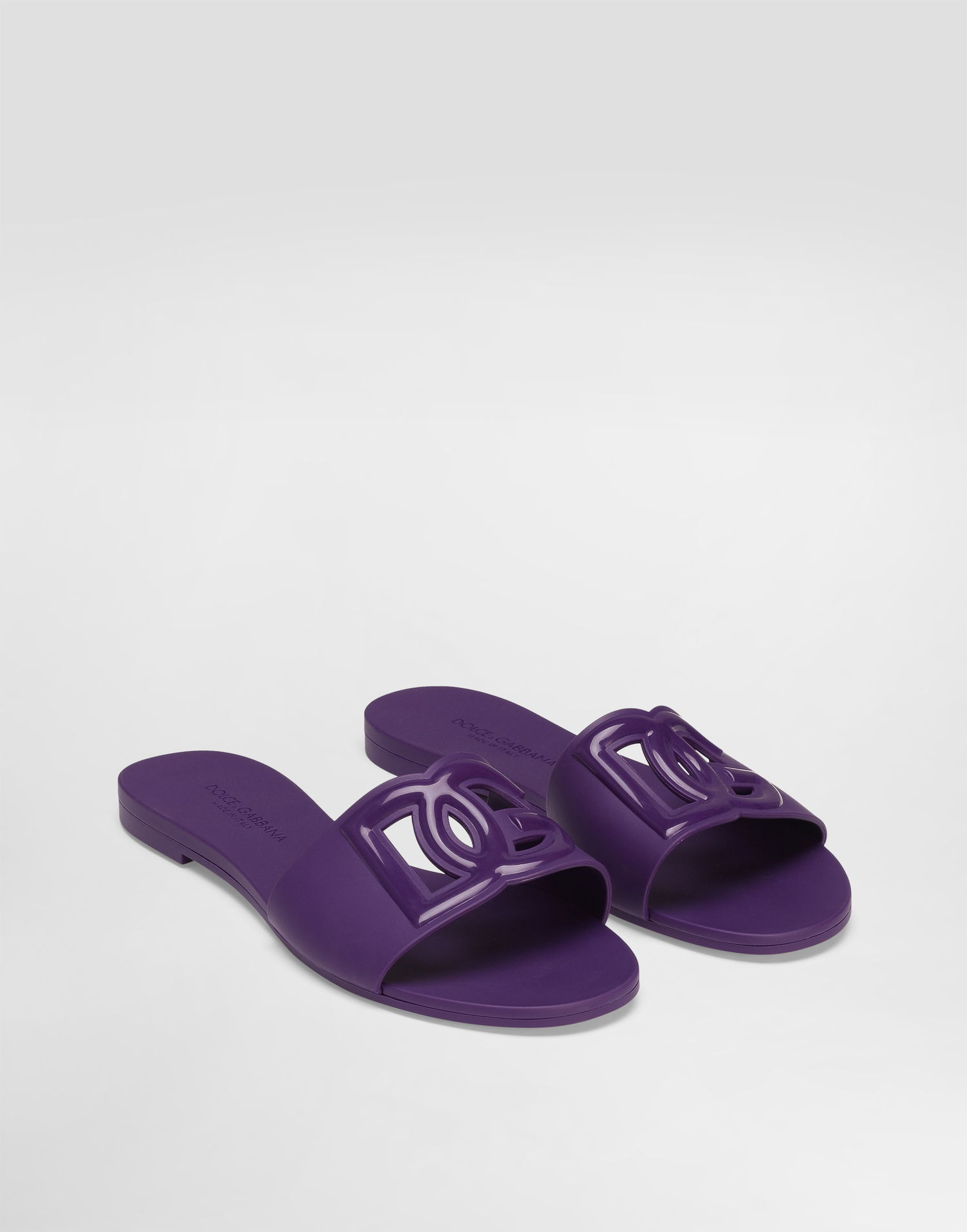 Doplnky Dolce & Gabbana Dolce & Gabbana Rubber Slides Fialová | CW2215AN9948H438, 1