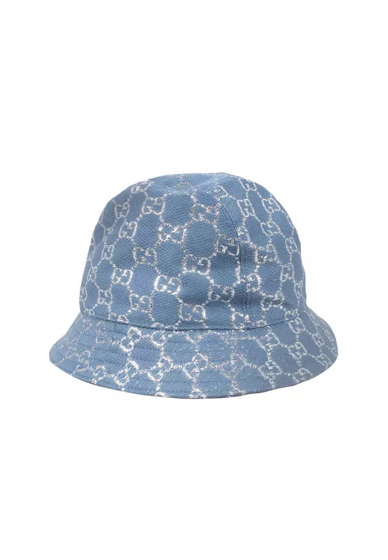 Klobúk Gucci Lame Bucket Hat Blue Modrá | 631951 3HK74 4600