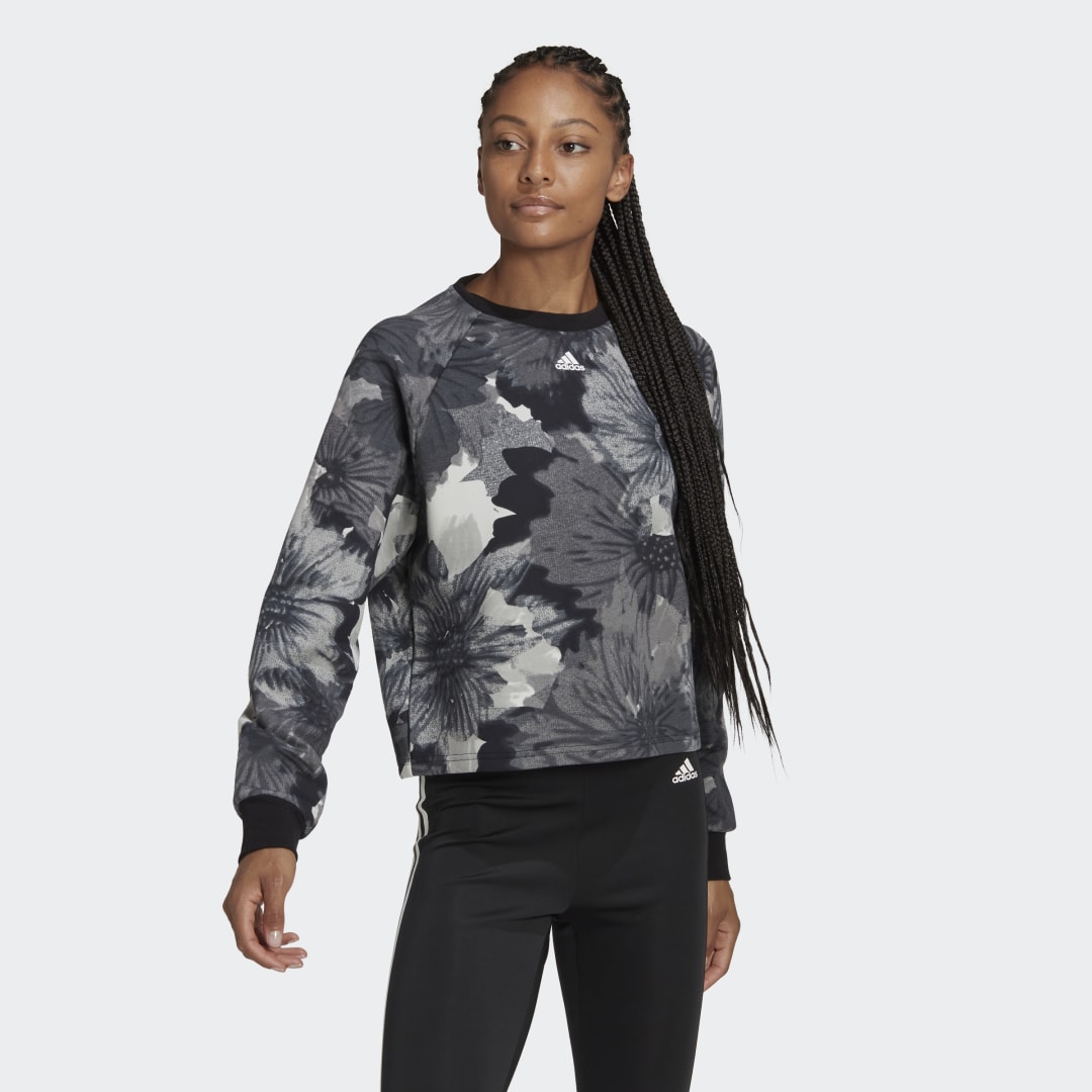Mikina adidas Originals Allover Print Hoodie Čierna | HP0788, 0