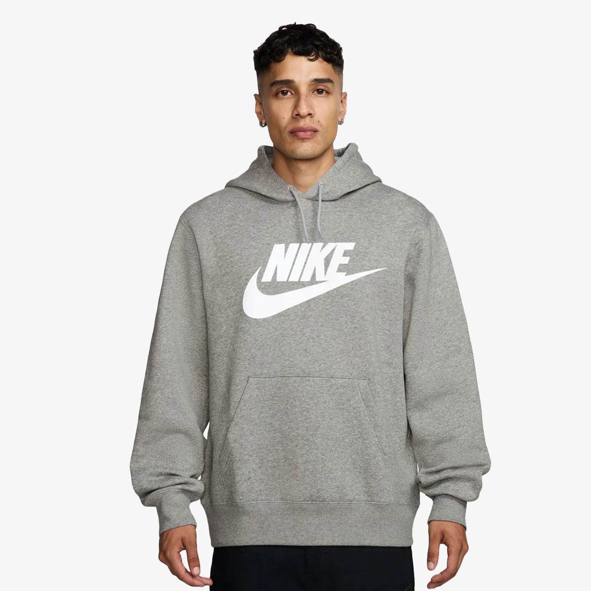 Mikina Nike Club Graphic Pullover Hoodie Šedá | FN3868-063, 1