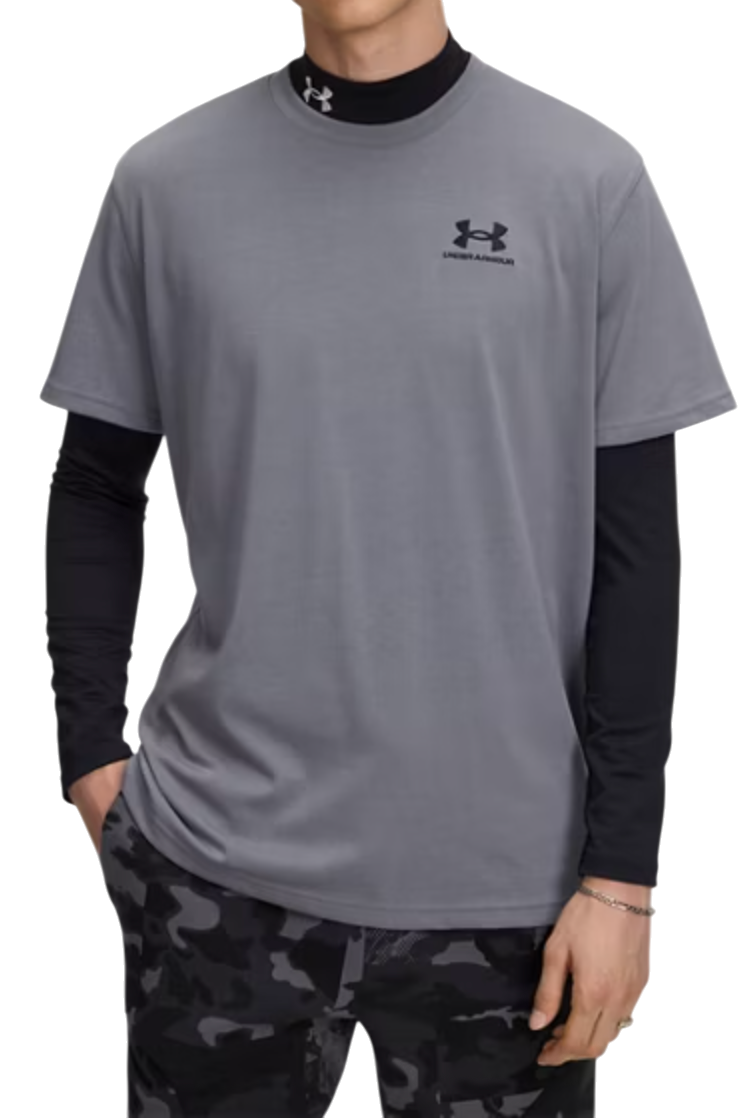 Tričko Under Armour Under Armour M Logo Heavyweight Short Sleeve T-Shirt Šedá | 1373997-024, 0