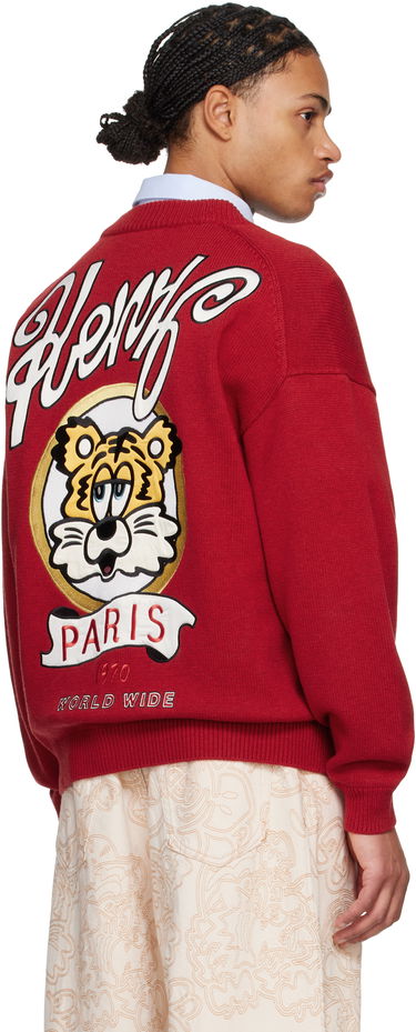 Sveter KENZO VERDY Edition Embroidered Logo Cardigan Červená | FF58CA7133CK, 2