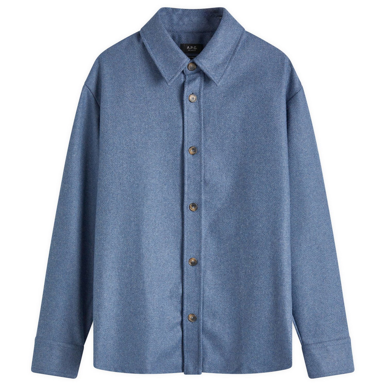 Košeľa A.P.C. Blue Marl Wool Overshirt Modrá | WVBCV-H02884-PIC, 0