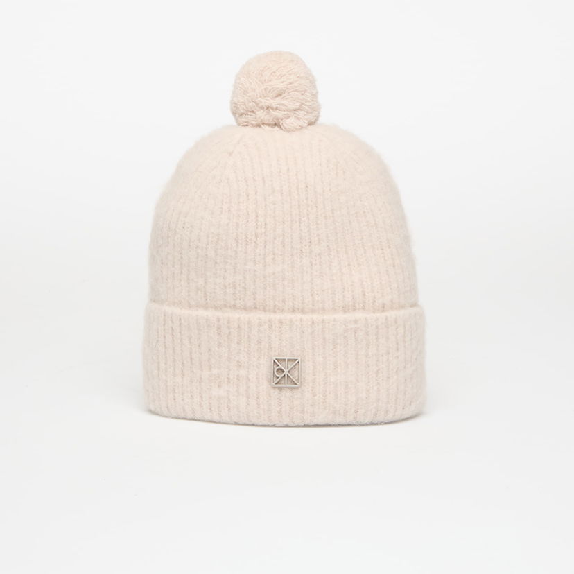 Kulicha CALVIN KLEIN Emblem Brushed Pom-pom Hat Universal Béžová | LV04D8067G RMU