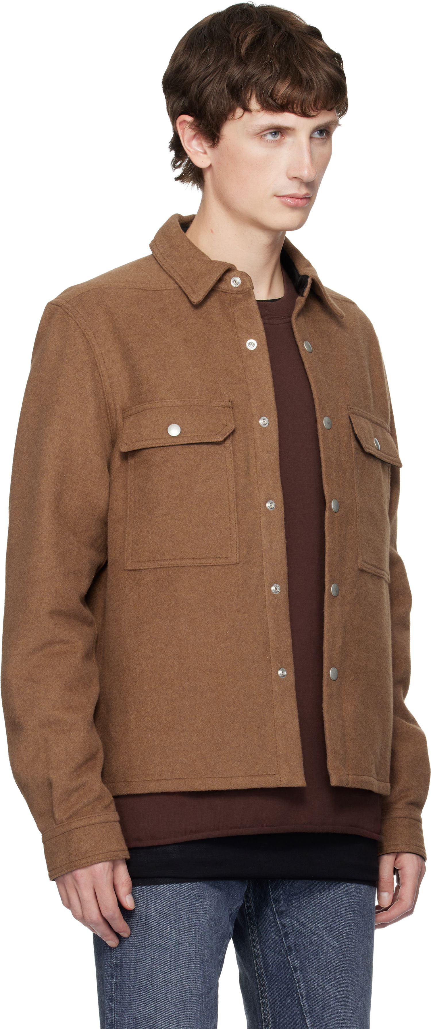 Bunda Rick Owens DRKSHDW Concordians Cropped Overshirt Hnedá | DL02E2299 CFRTJP, 1