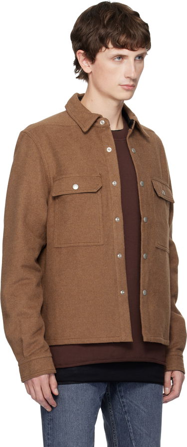 Bunda Rick Owens DRKSHDW Concordians Cropped Overshirt Hnedá | DL02E2299 CFRTJP, 1