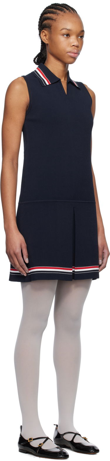 Šaty Thom Browne Thom Browne Tennis Polo Minidress Navy | FKD174A-Y5502, 1