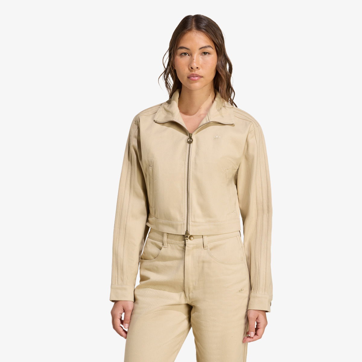 Bunda adidas Originals FB CROP Track Top Béžová | JX7600, 1
