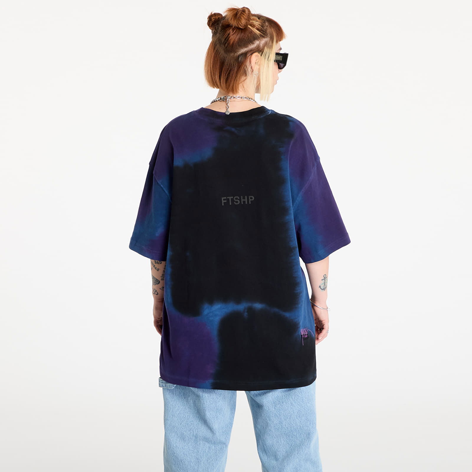 Tie Dye T-Shirt With Logo Print