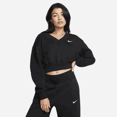 Mikina Nike Sportswear Phoenix Fleece Sweatshirt Čierna | FN3651-010, 3
