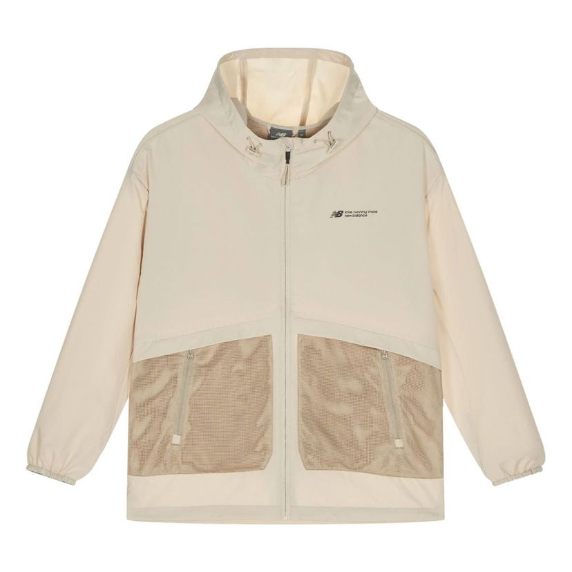 Vetrovka New Balance Woven Hooded Jacket Béžová | NAE24151-LB