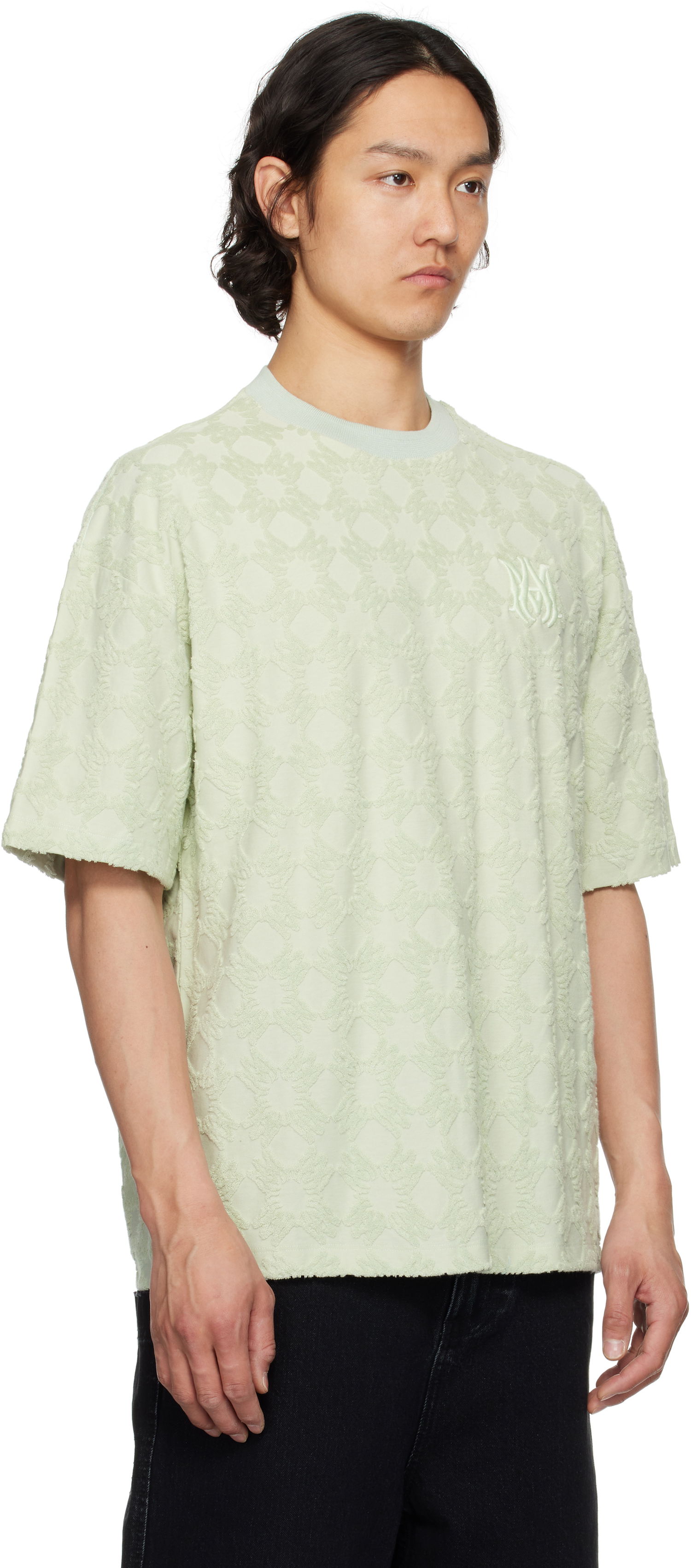 Tričko AMIRI AMIRI MA Quad Toweling Oversized T-Shirt Zelené | AMJYTE1174, 1