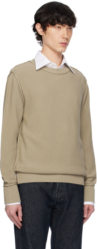 Sveter Moncler Moncler Textured Cotton Sweater Béžová | K10919C00001M1367, 1