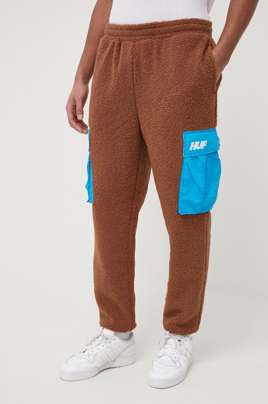Tepláky HUF Fort Point Sherpa Pant Hnedá | pt00189, 0