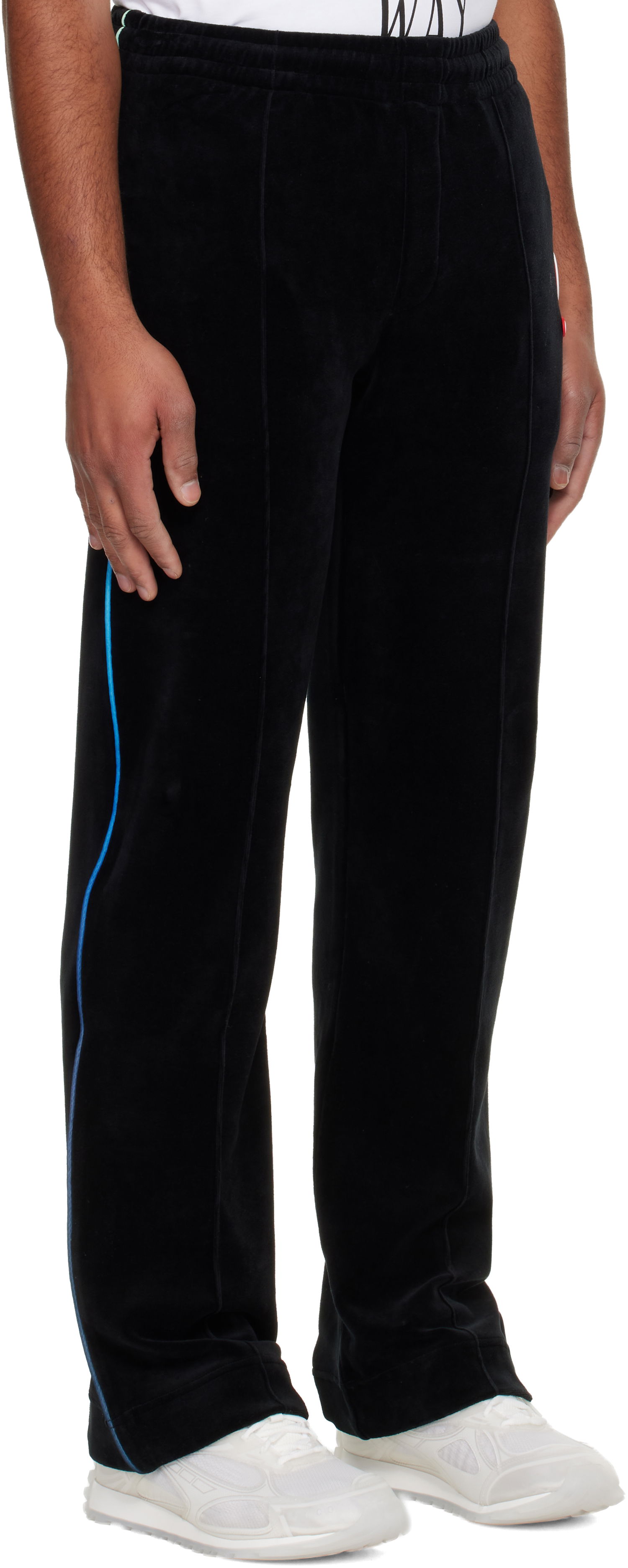 Tepláky Casablanca Gradient Piping Velour Track Pants Čierna | M-AW25-JTR-300-01, 1